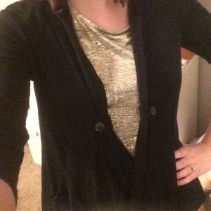 Drapy Black Cardigan